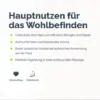 Hauptnutzen für das Wohlbefinden